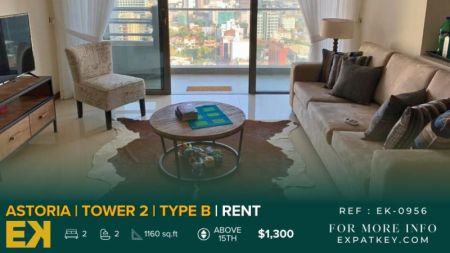Living Room - 2 Bedroom Apartment For Rent in Astoria | Colombo 03 | EK-0956