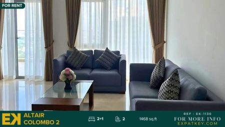 Living Room - Altair | 2 Bedrooms + 1 Study Room | FOR RENT | Straight Tower | $1,700 | Colombo 02 | EK-1130
