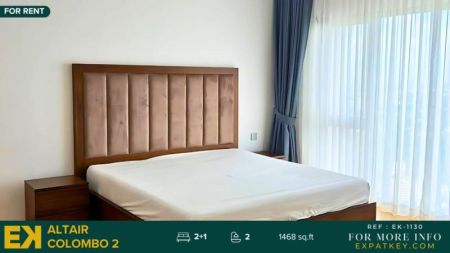 Bedroom - Altair | 2 Bedrooms + 1 Study Room | FOR RENT | Straight Tower | $1,700 | Colombo 02 | EK-1130