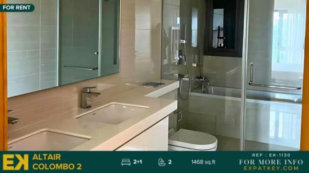 Bathroom - Altair | 2 Bedrooms + 1 Study Room | FOR RENT | Straight Tower | $1,700 | Colombo 02 | EK-1130