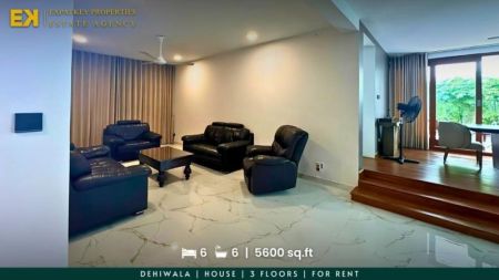 Living Room - 6 Bedrooms | House | For Rent | Dehiwala | Fully Furnished | 3 Floors | 5600 sq.ft | EK-1159