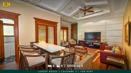 Living Room - Luxury House | 4 Bedrooms | For Rent | Colombo 3 | Fully Furnished | 12000 SQ.FT | EK-1176