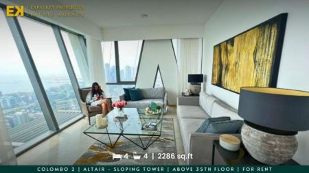 Living Room - 4 Bedroom Apartment | Altair | For Rent | 2286 sq.ft | Above 35th floor | Fully Furnished | Colombo 02 | EK-0562