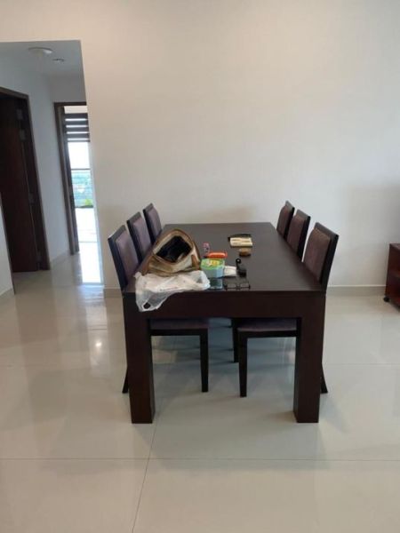 Dining room - 🌆 Rs. 375,000/Month – 3BR Apartment for Rent at Clearpoint Residencies, Rajagiriya (2,400 Sqft | Waters Edge View) 🏙️