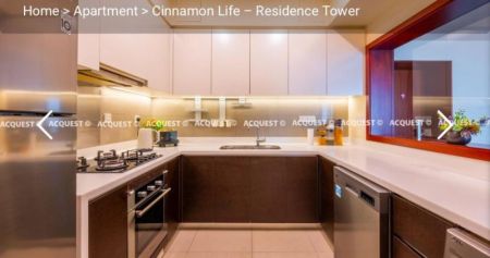 Kitchen - Ref(P-SHIV-850)Modern 2-Bedroom Apartment for Rent – Cinnamon Life, Colombo (2000USD)