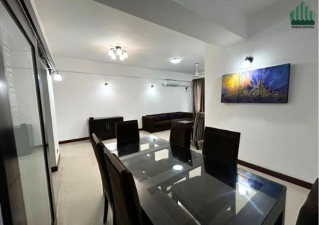 Dining room - Fully Furnished 3BR Apartment with Rooftop Views & Pool – Havelock Road, Colombo 5 (Spathodea Residencies)