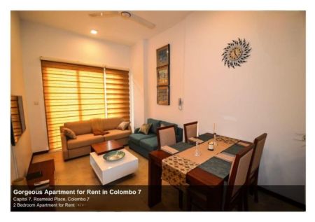 Living Room - 2 Bedroom Apartment for Rent in Capitol Seven Colombo 7, R81628