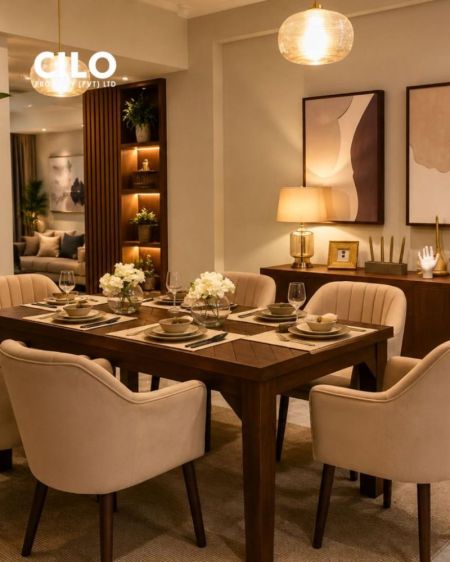Dining room - Luxury Fully Furnished Apartment for Rent – Capital Heights, Rajagiriya