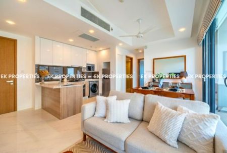 Living Room - 2 Bedroom Furnished Apartment For Rent in Capitol Twin Peaks, Colombo 2 | Above 25th Floor | EK-1452