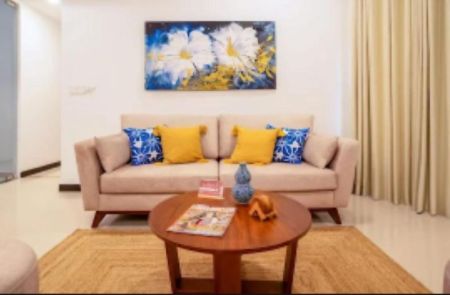 Living Room - Trizen Residency,  Colombo 2, Luxury 3  Bed Room Apartment For Rent 