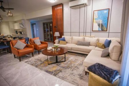 Living Room - Capital Heights - 03 Bedroom Furnished Apartment for Sale in Rajagiriya (A5011)