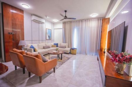 Living Room - Capital Heights - 03 Bedroom Furnished Apartment for Sale in Rajagiriya (A5011)