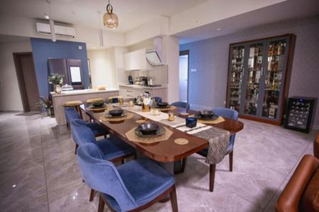 Dining room - Capital Heights - 03 Bedroom Furnished Apartment for Sale in Rajagiriya (A5011)