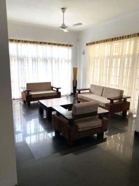 Living Room - Fully Furnished 4BR Solar-Powered House for Sale Near Thalawathugoda Junction