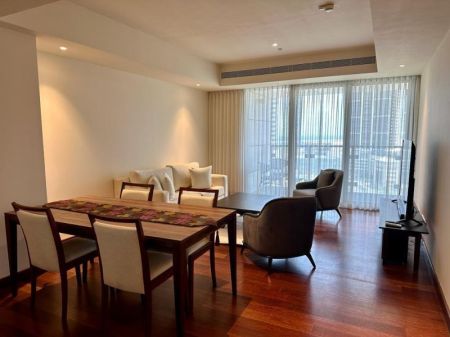 Dining room - Cinnamon Life/sea views/high-end furnished/02beds/for rent in Colombo-02. 