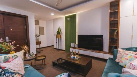 Living Room - Fully Furnished 3 Bedroom Apartment for Sale – Vanderwert Residencies, Dehiwala