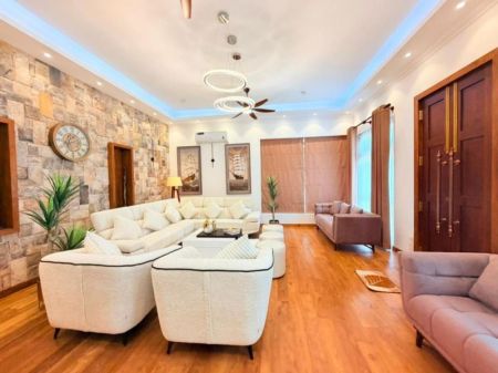 Living Room - Pelawatta Newly Build Super Luxury Fully Furnished 3 Story House For Sale 