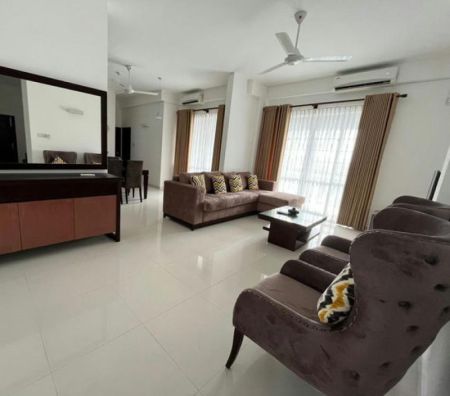 Living Room - Prime - 03 Bedroom Furnished Apartment for Rent in Rajagiriya (A5944)