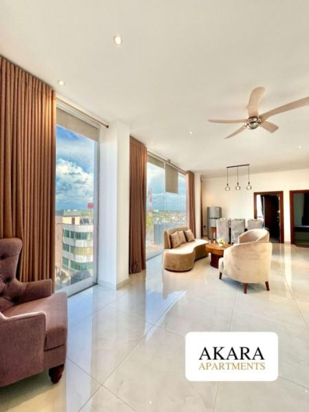 Living Room - 1200 Sq.ft Furnished Apartment for Rent - A52036