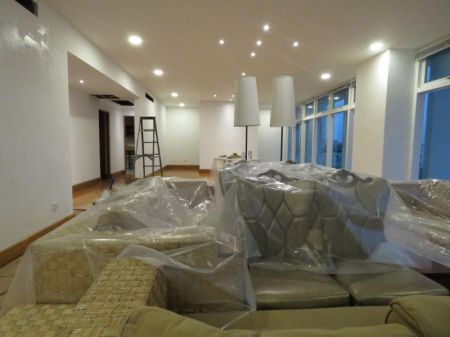 Dining room - 3 bedroom fully furnished direct sea view apartment available to rent at LKR 750,000 Per month