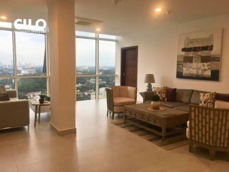 Living Room - Platinum one 3 bedrooms furnished apartment rent - Colombo 3 