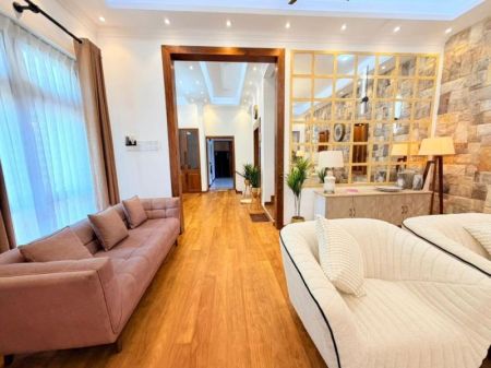 Living Room - Pelawatta Newly Build Super Luxury Fully Furnished 3 Story House For Sale 