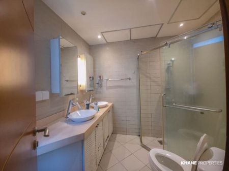 Bathroom - Fully Furnished 3 Bedroom Garden View Apartment for Sale at Havelock City (Urgent Sale)