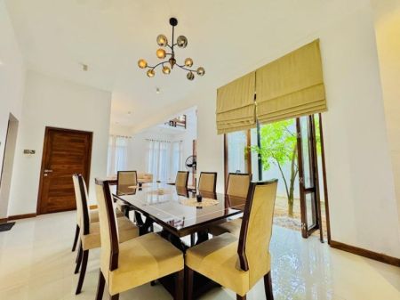 Dining room - (SE1751)🏡✨ Super Luxury 3-Storey Architectural House for Sale – Kalalgoda, Weera Mawatha ✨🏡