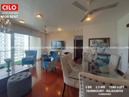 Living Room - Fairmount 3 bedrooms furnished apartment at Rajagiriya for rent 