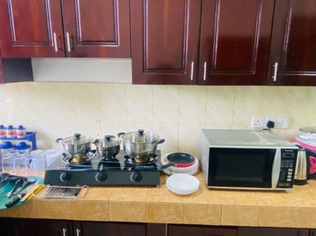 Kitchen - Comfortable 3-Bedroom Furnished Apartment in Kalubowila for Long-Term (CSTR101)