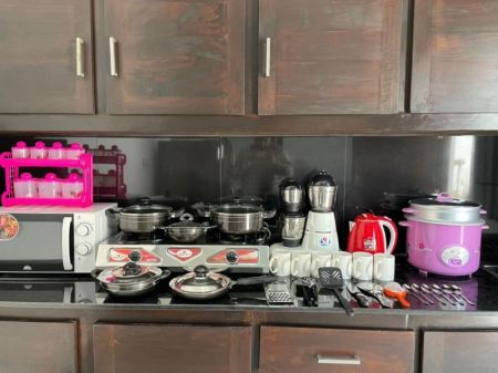 Kitchen - Family-Friendly 2-Bedroom Furnished Apartment for Short-Term Stay in Dehiwala
