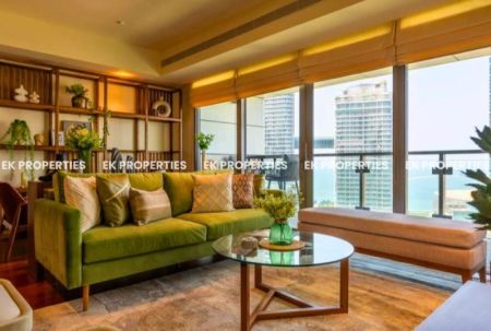 Living Room - Cinnamon Life - 3 Bedroom Furnished Apartment For Rent | 1600 sq.ft | Above 20th Floor | EK-0728