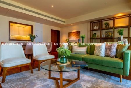 Living Room - Cinnamon Life - 3 Bedroom Furnished Apartment For Rent | 1600 sq.ft | Above 20th Floor | EK-0728