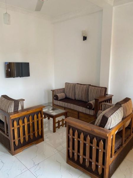 Living Room - 3-Bedroom Fully Furnished Apartment Short-Term Rental in Kalubowila.  Property Code: ( CSA302 )
