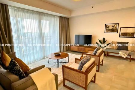 Living Room - 2 Bedroom Apartment For Rent in Astoria - Tower 4 | Furnished | Above 10th Floor | EK-0954