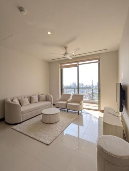 Living Room - The Grand Ward place 2 bedrooms furnished apartment rent - Colombo 7
