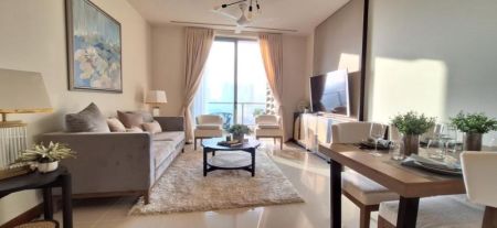 Living Room - The Grand 2 bedrooms furnished apartment rent Colombo 7