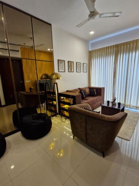 Living Room - Trizen/high-end furnished/01 bed/for rent in Colombo-02. 