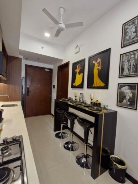 Kitchen - Trizen/high-end furnished/01 bed/for rent in Colombo-02. 