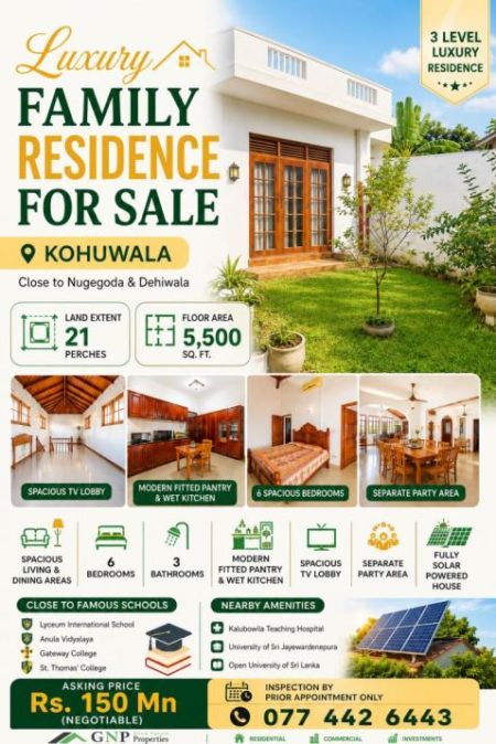 Exterior - Solar Powered 3 Storied Spacious House Close to Kohuwala, Dehiwala & Nugegoda