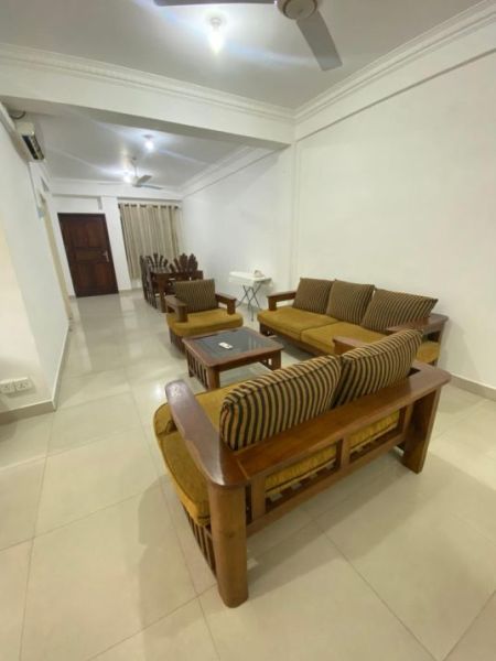 Living Room - 3BHK Fully Furnished Apartment Short-Term Rental in Colombo-05. (CSMP502 )