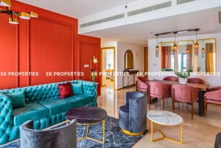Living Room - Altair - 2 Bedroom + Study Room For Rent | Straight Tower | Colombo 2 | Furnished | Lake View | EK-1487