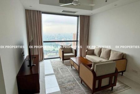 Living Room - Capitol Twin Peaks - 3 Bedroom Apartment For Rent | Furnished | With Balcony | Above 30th Floor | EK-1474
