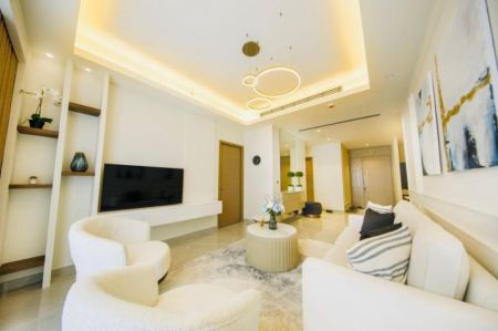 Living Room - 3 Bedroom Apartment for Rent in The Address