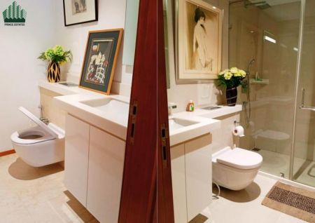 Bathroom - Luxury Furnished 3-Bedroom Apartment on a Higher Floor with City & Lake Views