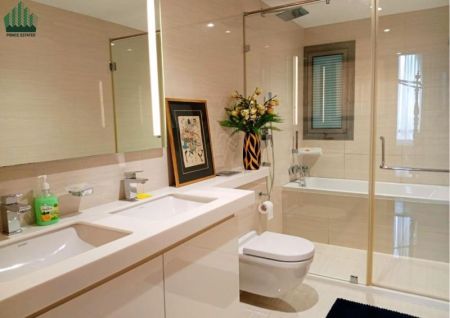 Bathroom - Luxury Furnished 3-Bedroom Apartment on a Higher Floor with City & Lake Views