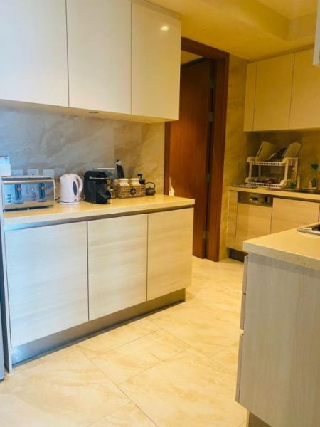 Kitchen - 2 BR Apartment with a separate office Room for Rent at Shangri-La Residencies