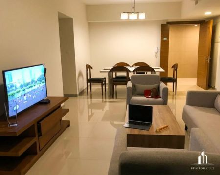 Living Room - Havelock City - 02 Bedroom Apartment for Rent - Furnished - Garden View - Colombo 05