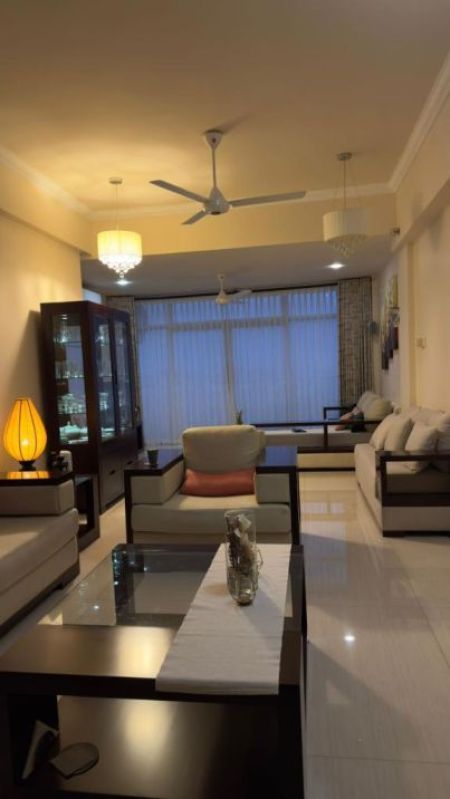 Living Room - Fully Furnished Marine city Apartment for Rent in Dehiwala - EA395