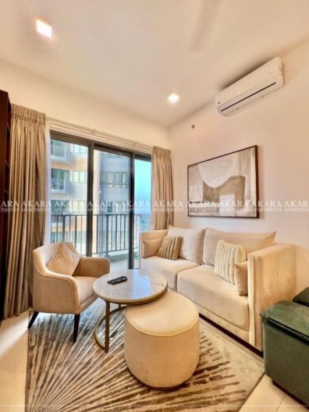 Living Room - Trizen Furnished Apartment for Rent - A42347